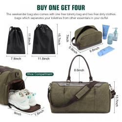2022 LOVEVOOK new arrival Canvas Overnight Weekender Bag with Shoe Compartment Gym Tote Carry on Hand Bags men Duffel Travel Bag