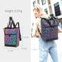 Realer Women Backpack Schoolbag for Teenage Girls Luminous Geometric Backpack Shoulder Bags Large Capacity for Travel Female