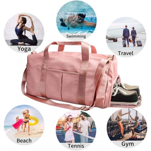 Hot sale Custom Fashion Customized Logo Large Capacity Pink Duffle Bags Gym Man Women Waterproof Sports Travel Duffle Bag