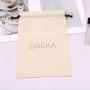 Free Sample Reusable Custom Logo Printed Cotton Bag For Packaging Food Natural Organic Drawstring Gift Cotton Muslin Pouch