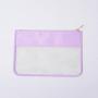Low MOQ Stock Clear Chenille Patches Waterproof PVC Zipper Transparent Toiletry Wash Bag Pouch Makeup Organizer Cosmetic Bag