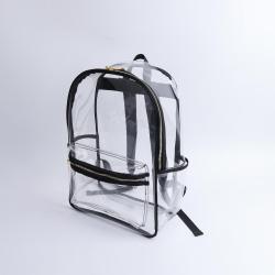 Transparent PVC School Bag Jelly Color College Students Plain Clear Bookbags Teenager Waterproof School Backpacks Clear Backpack