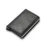 RFID Blocking Minimalist Aluminum Card Holder Custom Leather Pop Up Metal Case Wallet