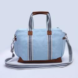 New Arrivals Fashion Designer Eco Friendly Canvas Large Capacity Mommy Nappy Bag Baby Changing Bag Diaper Bag
