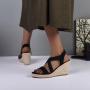 Fashion Fancy Female Chunky Footwear Woman Ultra Platform Wedge High Heels Espadrilles Sandals For Women And Ladies