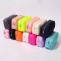 Keymay 27 Color RTS Stock Low MOQ Chenille Letter Patches Makeup Organizer Bag Travel Ladies Zipper Pouches Nylon Cosmetic Pouch