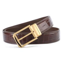 2022 custom popular leather men belt alloy pin buckle belt genuine leather belt for men