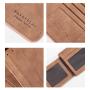 ZWY010 New Man Short Wallet Multi-card Fashion Tri-fold Billfold Dollars Money Clip Convenient Lightweight PU Open Wallet