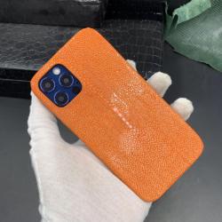 2023 Luxury Stingray Skin Mobile Phone Cases Shockproof Cell Phone De Leather Back Cover For Mini Iphone 12 13 14 Pro Max