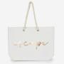 Large Cotton Shopping Craft Beach Cloth Tote with Rope Handles Foldable Gold Stamping Canvas Tote Bags Cheap