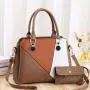 Fashion Off New Women's Bag 2023 Trend Advanced Texture Contrast Women's Handbag Large Capacity Child Mother Single Shoulder Bag