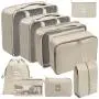 ISO BSCI Factory Travel Luggage Organizer Bags Set Packing Organizers 8 PCS Compression Packing Cubes for Suitcase