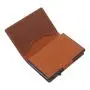 Custom Genuine Leather Pop up Card Holder Aluminum Wallet Crazy Horse Leather Metal Card Holder