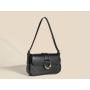 HR258 New Niche Young Ladies Underarm Bag PU Leather Retro Horseshoe Buckle Messenger Bag Luxury Fashion Versatile Shoulder Bag