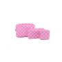 Large Portable Multi Color Chekced Waterproof Nylon Toiletry Bag Custom Makeup Stand Up Zipper Pouch Cosmetic Bags for Women