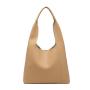 Korean Version Retro Bucket Shoulder Tote Bag Solid Color Soft PU Leather for Shopping and Commuting-Messenger Bags