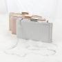 HR472 Ladies Luxury Dinner Clutch Bag Vintage Simple Chain One Shoulder Banquet Bag Shiny Style Square Bridesmaid Handheld Bag