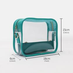 New Trends Waterproof PVC Gift Bags Custom Transparent Cosmetic Bag Crossbody Standup Zipper Closed PVC Bag