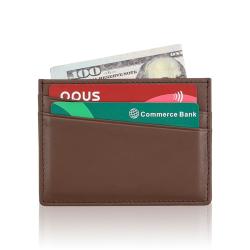 High Quality Leather Card Holder custom credit card holder pu leather slim rfid men card holder