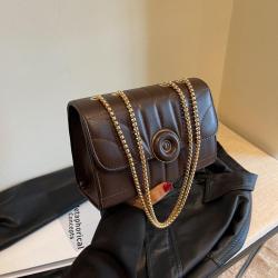 2024 new popular small square bag female simple personality chain single shoulder bag woman crossbody bag fashion leisure
