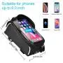 Custom PVC Rain Proof Touring Riding Small TPU Front Fancy Mountain Tube Leg Bike Mobile Phone Holder Bicycle Saddle Frame Bag