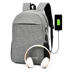 Custom Design Oxford Female Large Capacity men's Shoulder Bags Rucksack USB Charging Youth Backpack Set