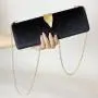 Hot Selling Metal Leaf Buckle Clutch Bag Party Lady Chain Shoulder bags Velvet Clutch Evening  Bags Women