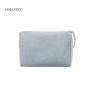 Biodegradable Green Toilet Bag Velvet Cosmetic Drawstring Beauty Pouch Double Make Up  Brush Set With Bag Custom Logo