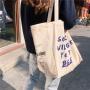 Gelory Wholesale Japanese Students Large Capacity Portable Cloth Bags Custom Logo Canvas Single Shoulder Bag