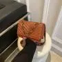 2024 New Small Square Diamond Lattice Bag Pu Solid Zipper Fashion Single Shoulder Messenger Bag With Chain Ladies Handbag