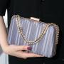 New Ladies Evening Bag Diamond Handbags Women Banquet Dinner Clutch Bag Chain Small Square Bag