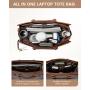 LOVEVOOK 15.6 17 Inch Laptop Handbags for Office Ladies Large Leather Tote Work Bag Women Waterproof Business Computer Briefcase