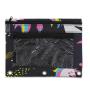 Gelory 2024 Top Selling Stationery Pencil Case American Pen Bag 3 Ring Binder Zipper Pencil Pouch
