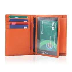 Fashion man wallet real leather bifold genuine leather mens wallet rfid smart wallet for men