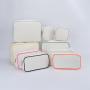 Keymay New Design High Quality Multi-color Custom Logo Canvas Makeup Bag Canvas Cosmetic Bag with Zipper Canvas Zipper Pouch