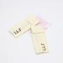 Custom Logo Printed Cotton Flannel Fabric Envelope Cosmetic Brush Packaging Eyeliner Pouch Soft Small Flannel Jewelry Bag