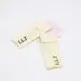 Custom Logo Printed Cotton Flannel Fabric Envelope Cosmetic Brush Packaging Eyeliner Pouch Soft Small Flannel Jewelry Bag