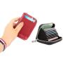 OEM/ODM Titular De La Tarjeta Pebble Leather Mens Rfid Blocking Credit Card Holder Wallets For Women Manufacturer