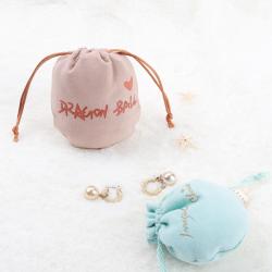 Flexography Custom Logo Printed  Microfiber Jewelry Gift Packing Bag Round Bottom Suede Drawstring Earring Bag Pouch