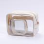 Keymay New Fashion Purple Change Wallet Cute Transparent Coin Purse Key Card Bag Small Pvc Cosmetic Bag Clear Zipper Pouch