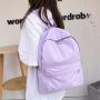 KBW591Fashion Shoulder Backpack Travel Bag Nylon Simple Solid Color College Junior High School Student School Bag