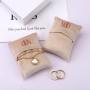Custom Logo Printed Velvet Fabric Pouch Flap Jewelry Display For Watch Necklace Bracelet