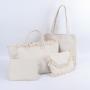 Keymay Hot Sale USA Warehouse Free Shipping Mixed 6 Colors High Quality Zippered Tote Bag Heavy Canvas Beach Bag Handbag Tote