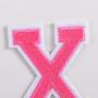 Custom 26 Alphabets Initial Letter Patches Glue Backing Without Glitter Sequins Flat Embroidery Varsity Monogram Letter Patch