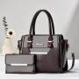2024  Sequin leather 2 pieces set luxury designer handbags shoulder bag come with a wallet for women ladies large purses