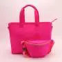 Fashion Large Capacity Shopping Bags Nylon Hot Pink Folding Waterproof Shoulder Tote Bag Travel Beach Bags