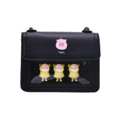 New arrival women sling shoulder bag custom ita bag with clear window cartoon designer women crossbody bag