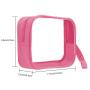 Gelory Fashion Transparent Pink Make Up Bags Wash Organizer Toiletry Makeup Cosmetic Bag Beauty Case Travel Storage Bath Pouch