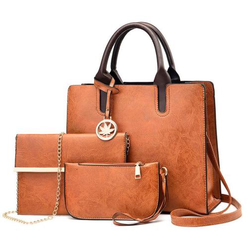 New wholesale brand women fashion trend quilted leather bags set luxury handbags for women 2021