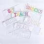 Keymay RTS Fast Shipping 19 Colors Personalized Chenille Letter Patches Travel Pouches Waterproof Cosmetic Bag Clear Makeup Bag